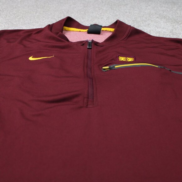 Nike Minnesota Golden Gophers Sweatshirt Mens XL Red Dri-Fit 1/4 Zip Pullover - Picture 4 of 16